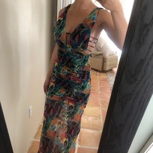 Long floral tropical dress
